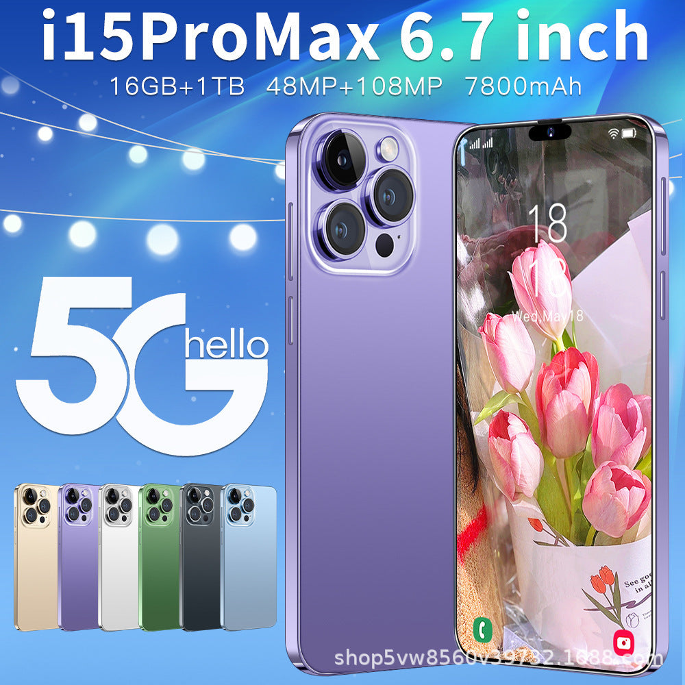 Activity Price New Smart All-in-one I15 ProMAX Cross-border Mobile Phone 16 1T Foreign Trade Source Factory Straight Hair