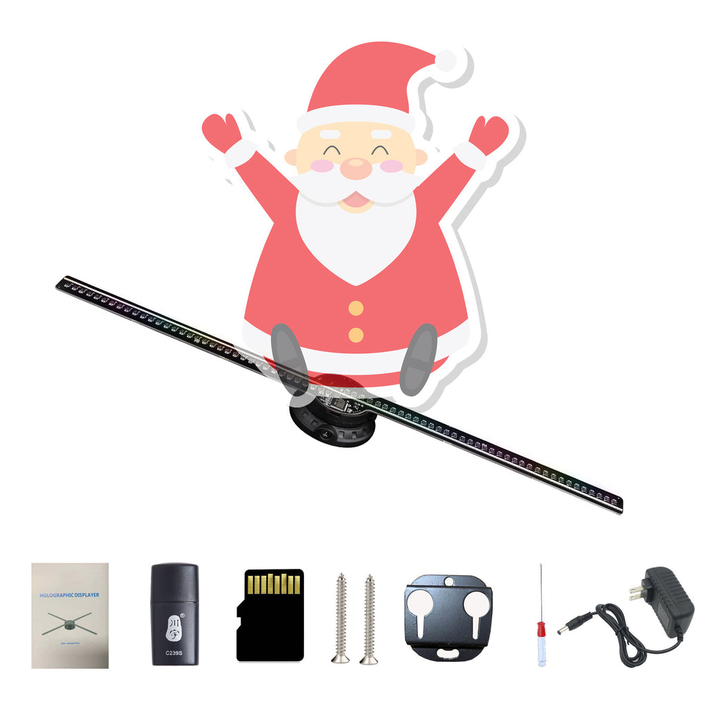 Cross-border 43cm Naked-eye Holographic 3d Projection Suspended Aerial Imaging Stereo Electric Fan Screen Rotating Advertising Machine Started