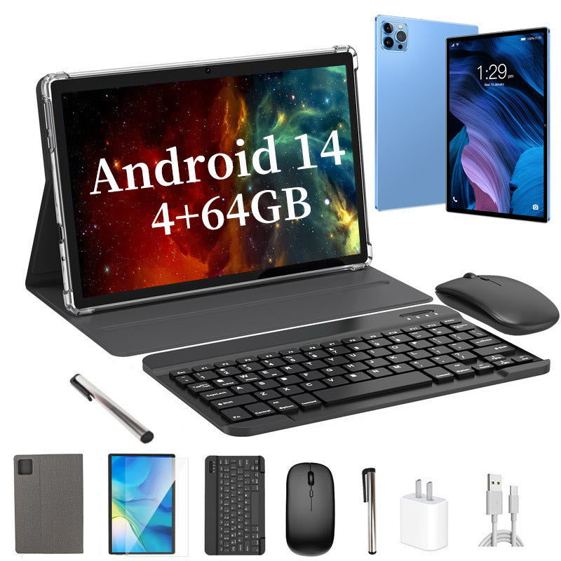 10.1 Inch Android Tablet Bluetooth Keyboard Mouse Suit Tablet With Stand-Up Case