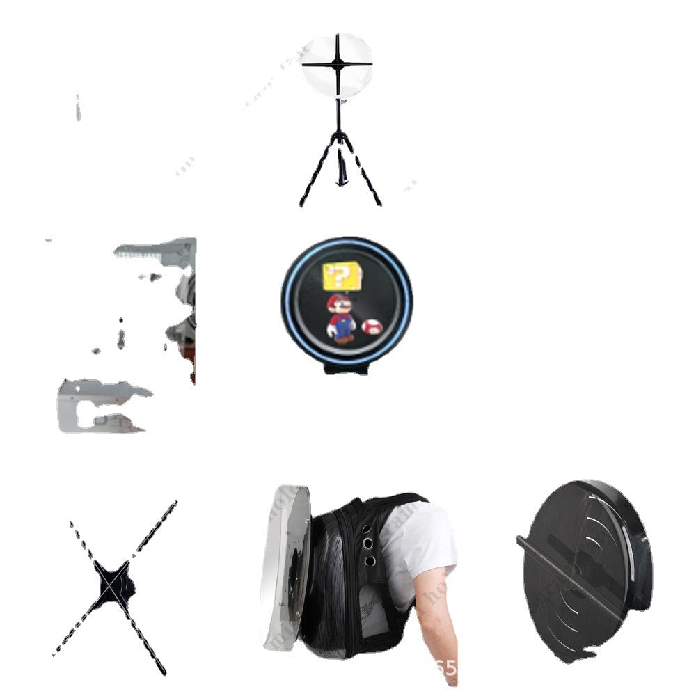 Cross-border 43cm Naked-eye Holographic 3d Projection Suspended Aerial Imaging Stereo Electric Fan Screen Rotating Advertising Machine Started