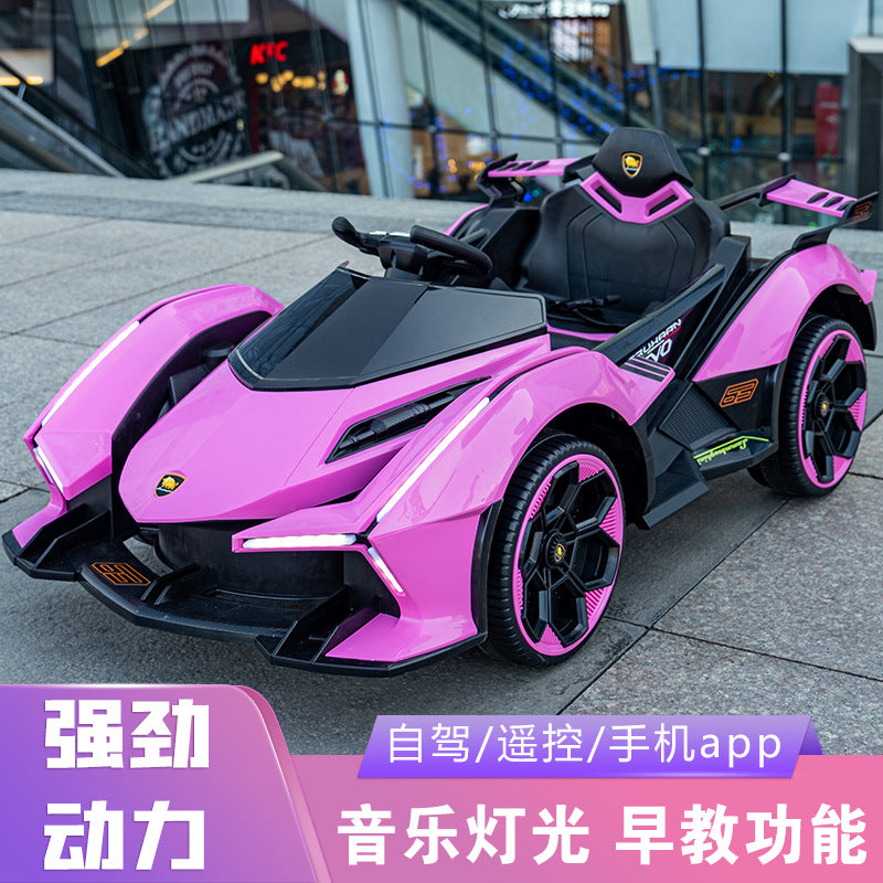 Children's Electric Car Can Sit On Men's And Women's Four-Wheel Remote Control Car Charging Self-Driving Battery Four-Wheel Drive Baby Toy Car
