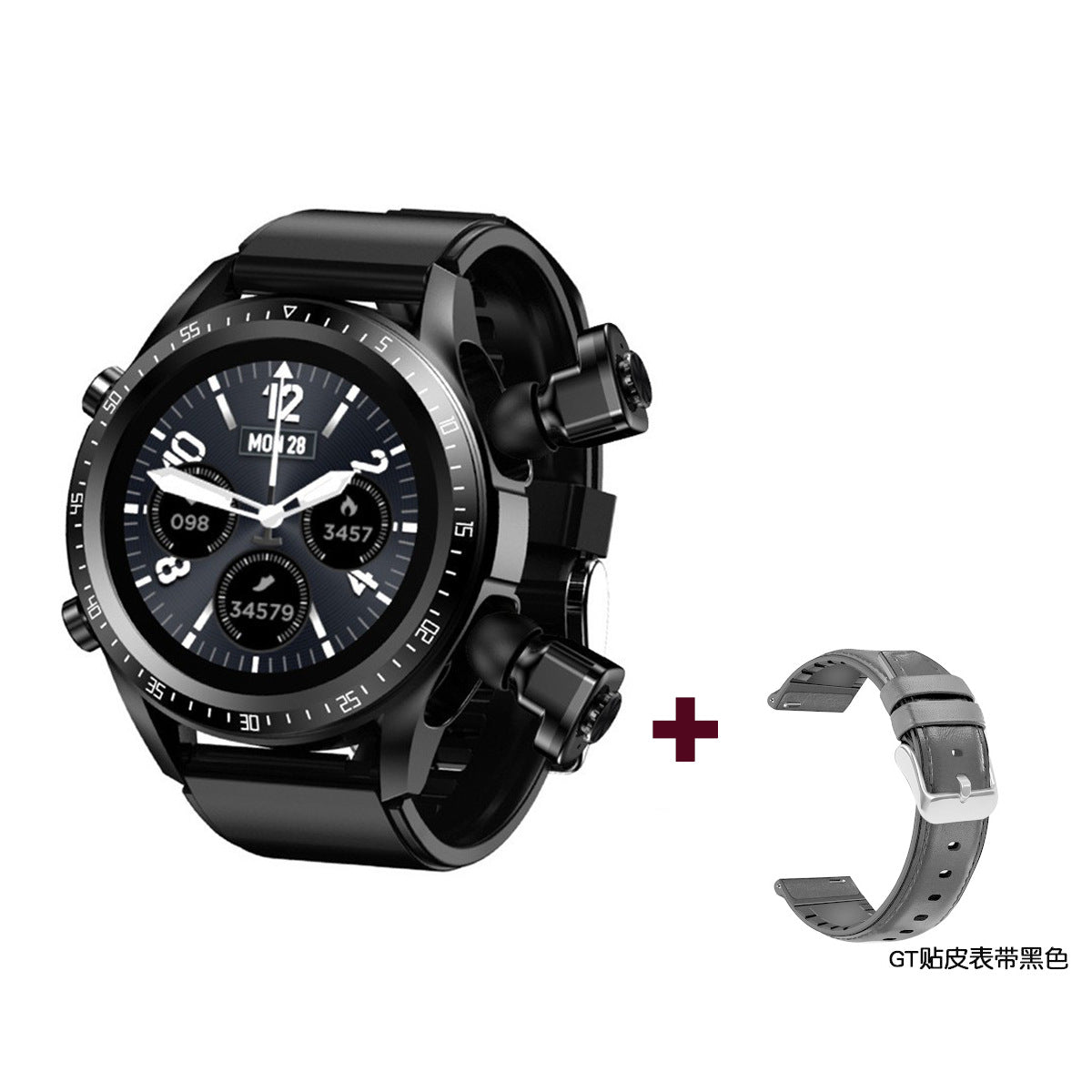 Fone de ouvido JM03 TWS Pulseira esportiva Dois em um Monitoramento de frequência cardíaca Bluetooth Chamada Música