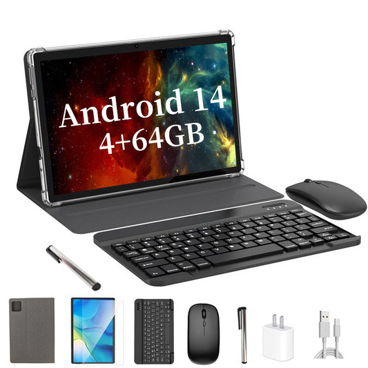 10.1 Inch Android Tablet Bluetooth Keyboard Mouse Suit Tablet With Stand-Up Case
