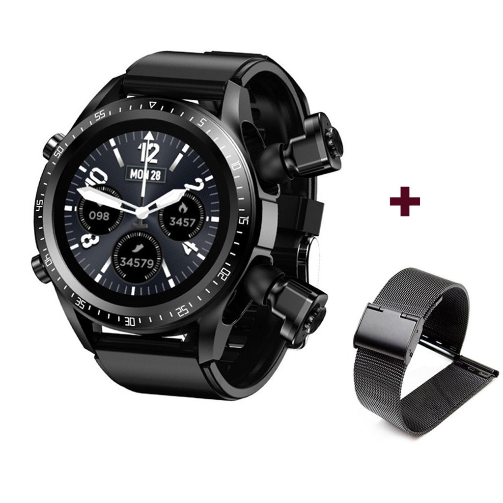 Fone de ouvido JM03 TWS Pulseira esportiva Dois em um Monitoramento de frequência cardíaca Bluetooth Chamada Música