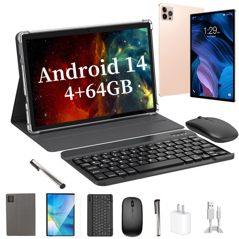 10.1 Inch Android Tablet Bluetooth Keyboard Mouse Suit Tablet With Stand-Up Case