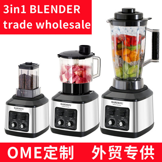 3L6in1blender Cross-border North America Europe Stainless Steel Large Capacity Pure Copper Wall Breaking Machine Meat Cutter Juicer Factory