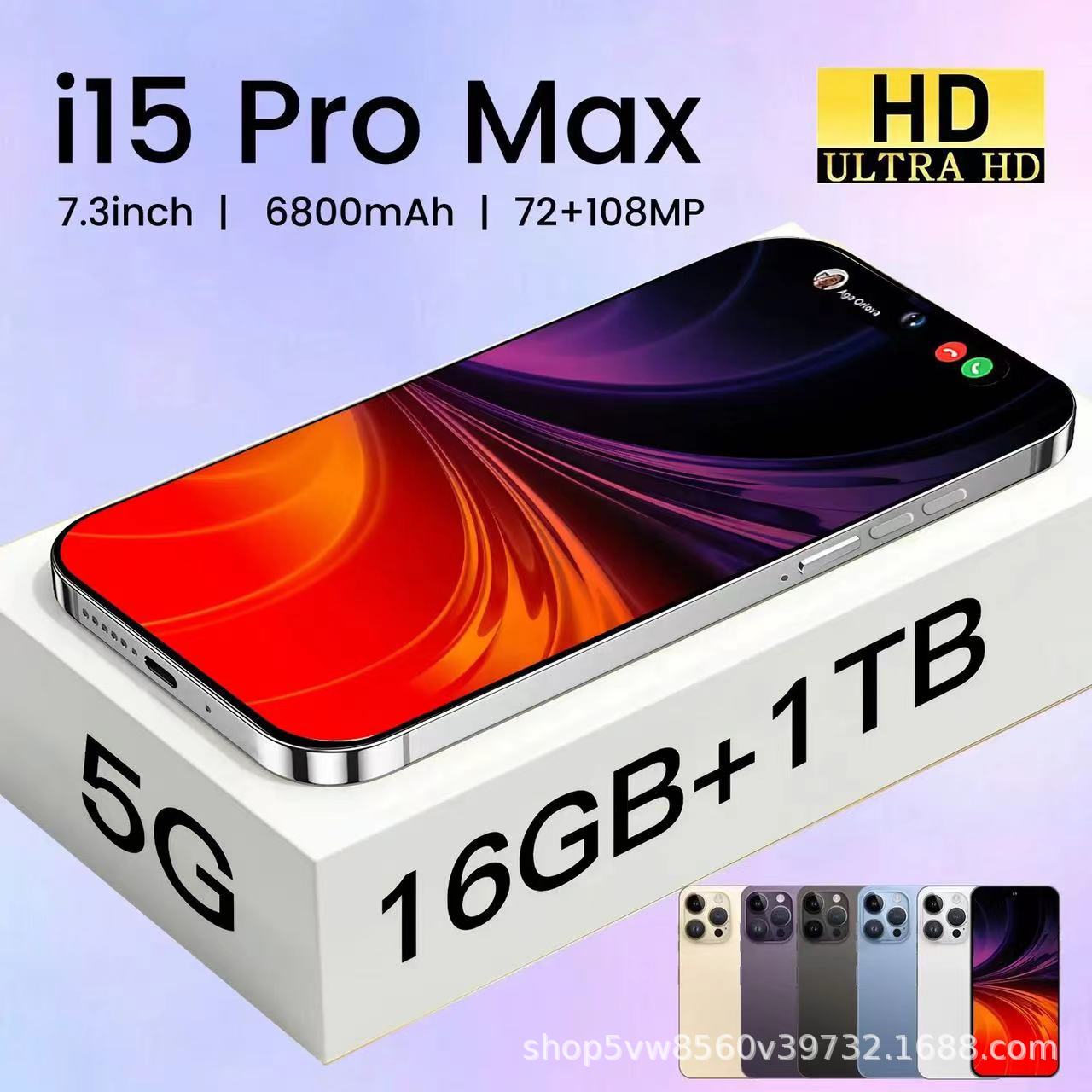 Activity Price New Smart All-in-one I15 ProMAX Cross-border Mobile Phone 16 1T Foreign Trade Source Factory Straight Hair