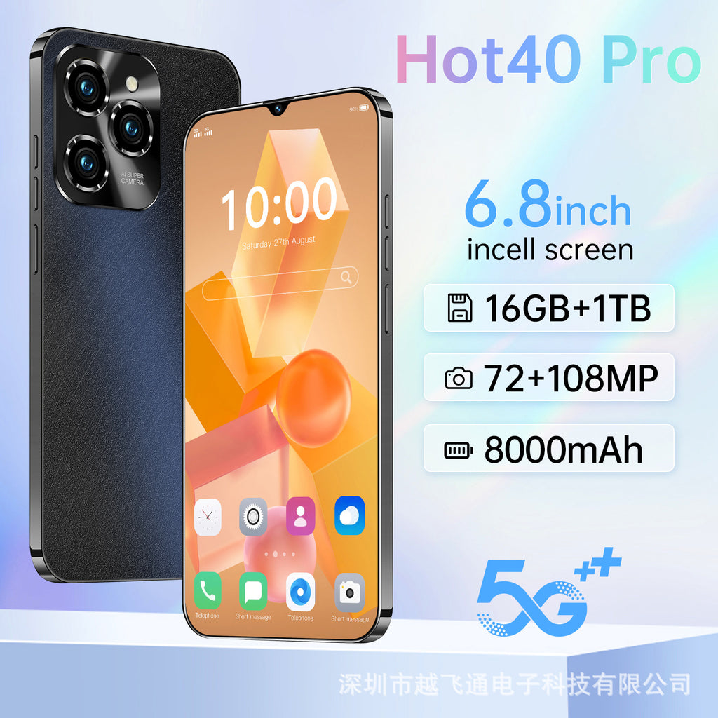 2025 New Products Hot40Pro Cross-border Mobile Phone 16 1T Foreign Trade Intelligent All-in-One Source Factory Can Send On Behalf